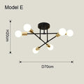 Minimalist Chandelier | Sound Hanging Ceiling Light Black