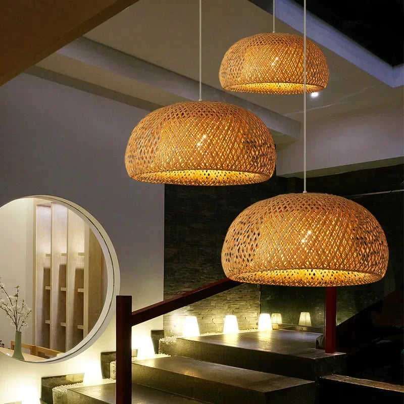 Modern Rattan Chandelier | Drift Hanging Ceiling Light