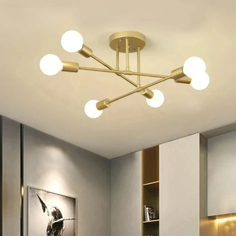 Minimalist Chandelier | Sound Hanging Ceiling Light Black
