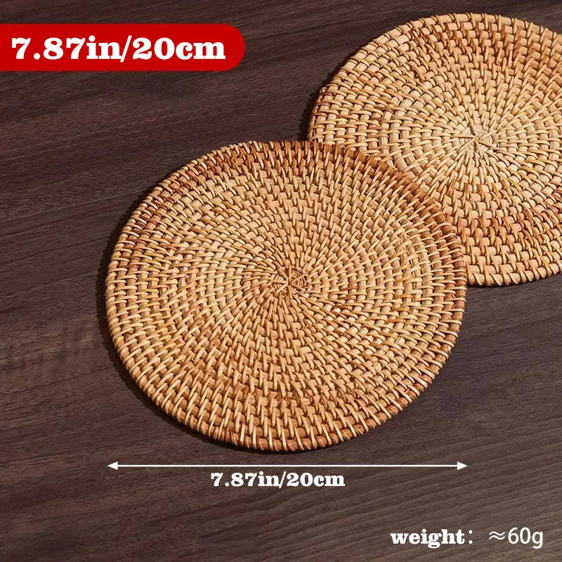 Modern Rattan Placemat | Cobble Set of 6 Table Mat