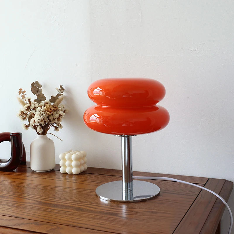 Modern Glass Table Lamp | Marl Bedside Light for Living Room