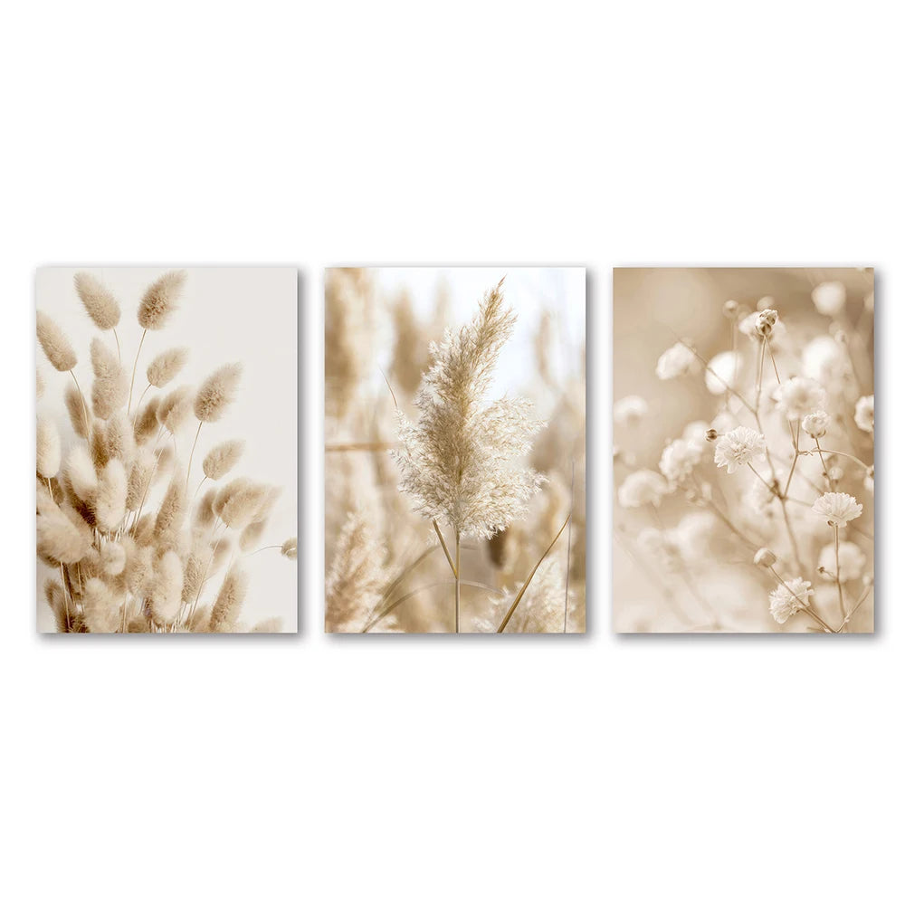 Modern Canvas Wall Art | Broom Set of 3 for Living Room