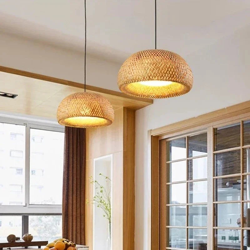 Modern Rattan Chandelier | Drift Hanging Ceiling Light
