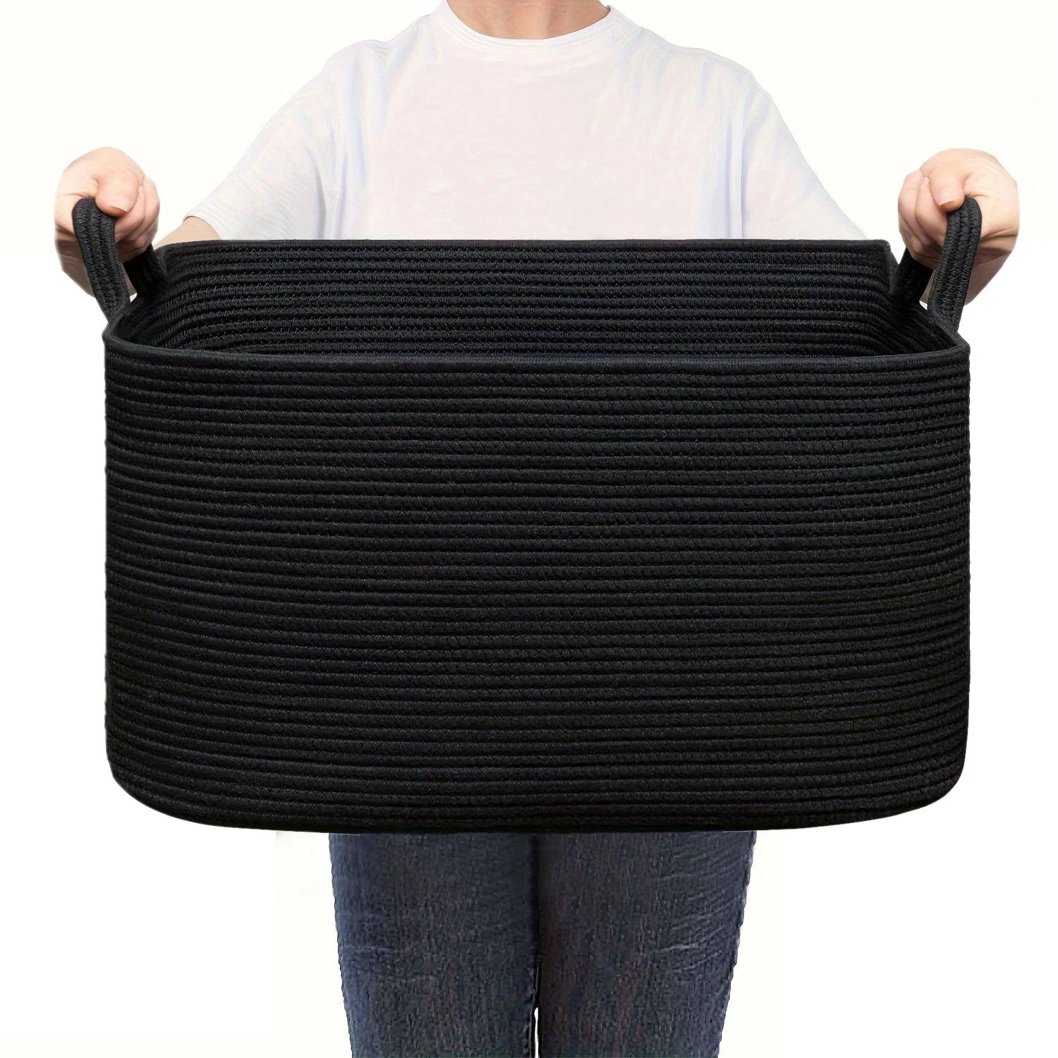 Modern Cotton Storage Basket | Lewis Woven Organizer