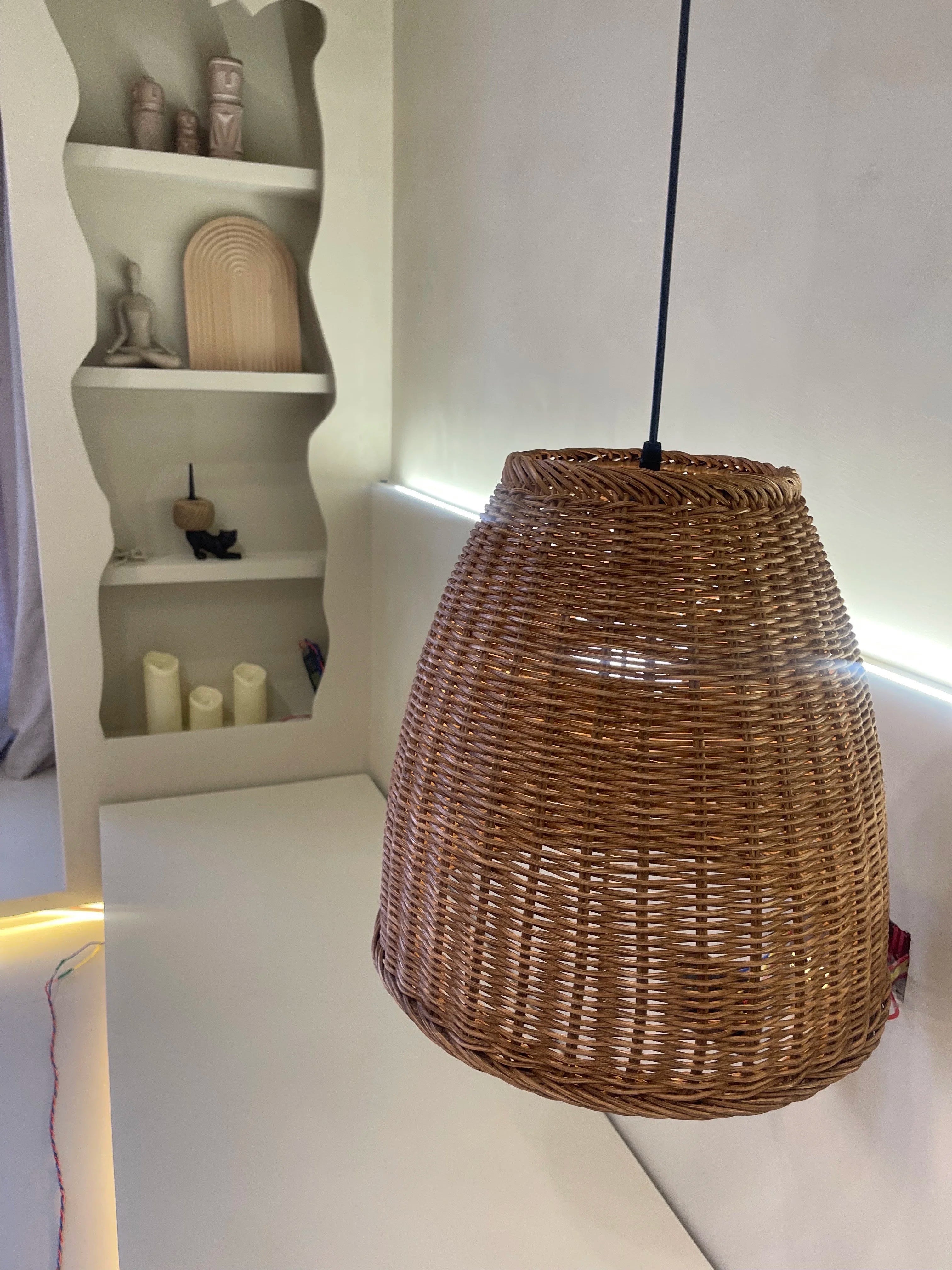 Modern Rattan Pendant Light | Rime Hanging Lamp for Kitchen