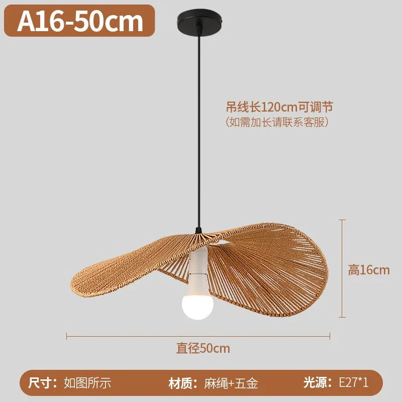 Modern Rattan Pendant Light | Vela Hanging Lamp