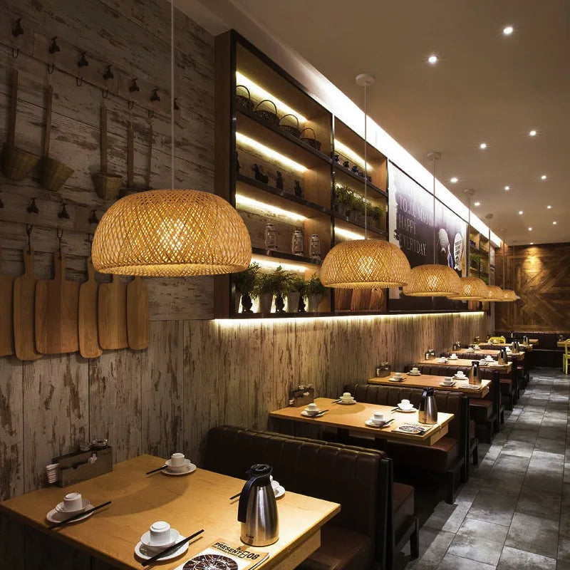 Modern Rattan Chandelier | Dornoch Hanging Ceiling Light