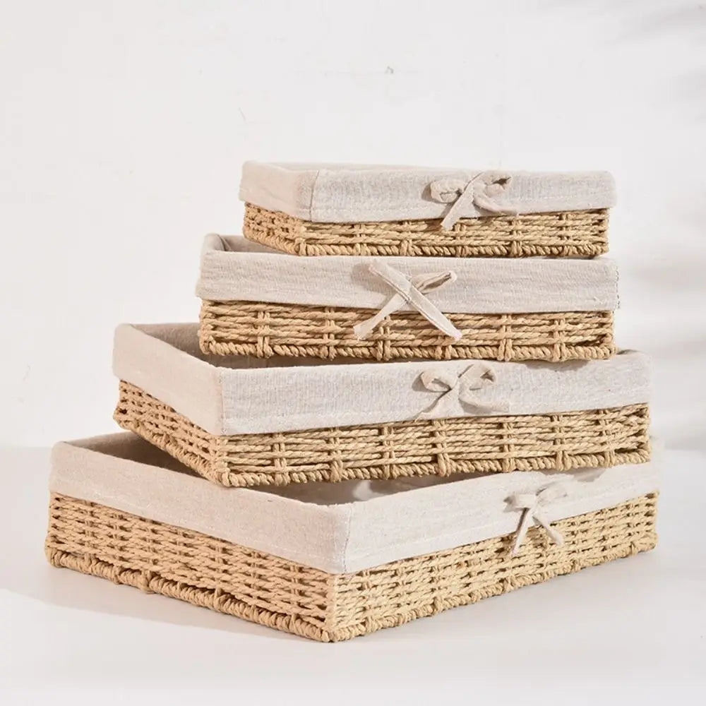 Modern Rattan Storage Basket | Vetch Woven Organizer