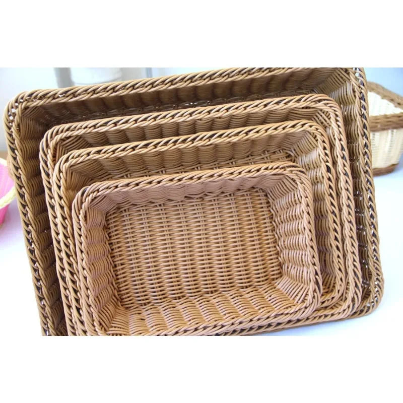 Modern Rattan Basket | Hale Woven Storage for Kitchen