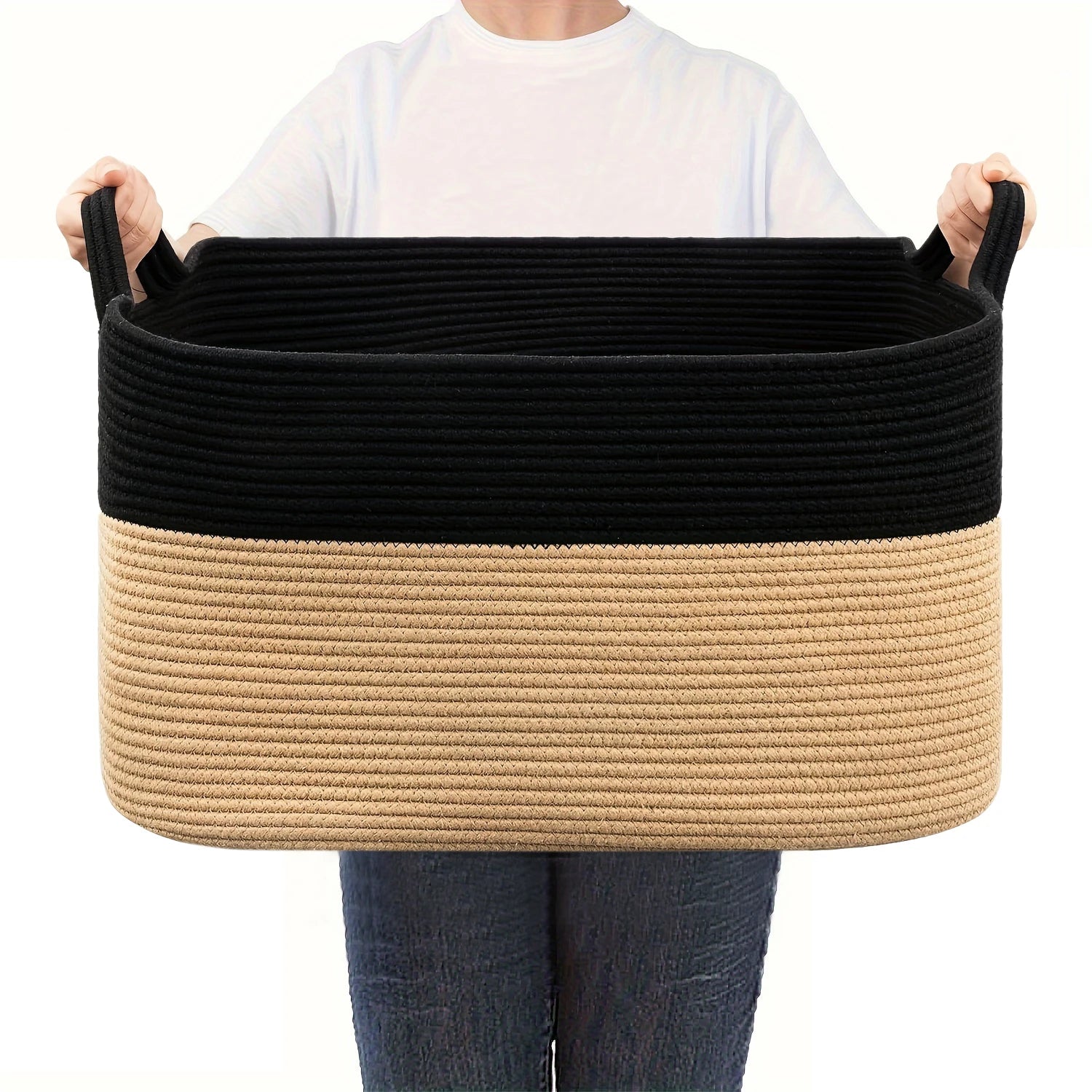 Modern Cotton Storage Basket | Lewis Woven Organizer