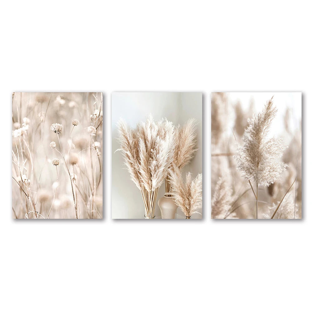 Modern Canvas Wall Art | Broom Set of 3 for Living Room