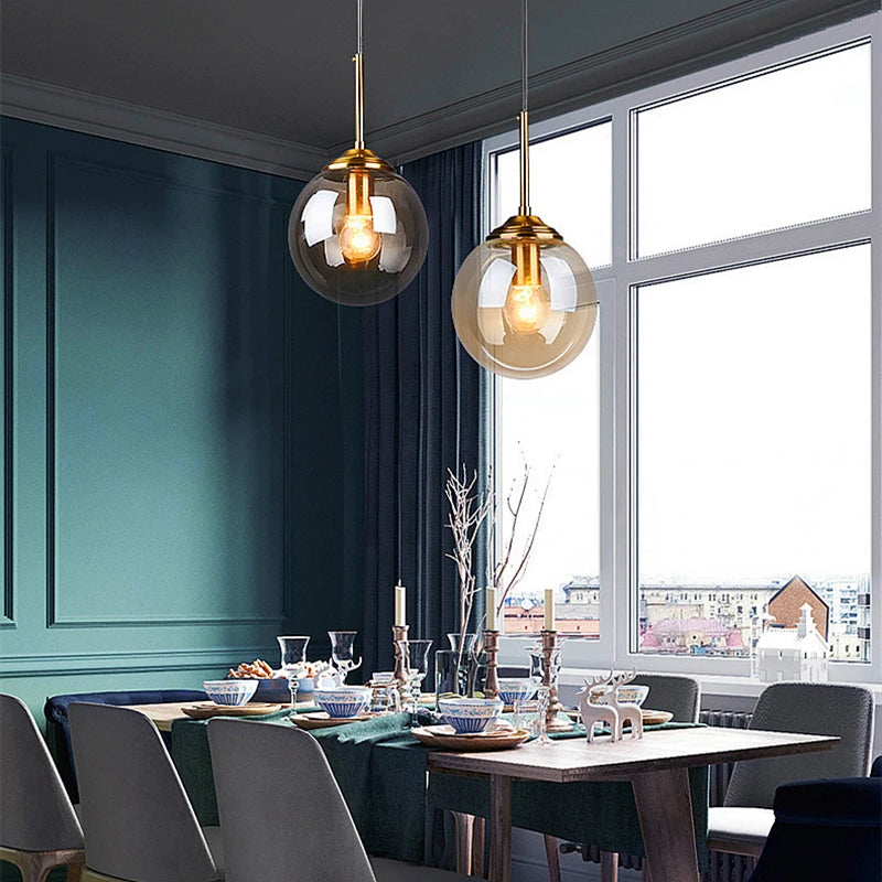 Minimalist Glass Chandelier | Pipit Hanging Ceiling Light