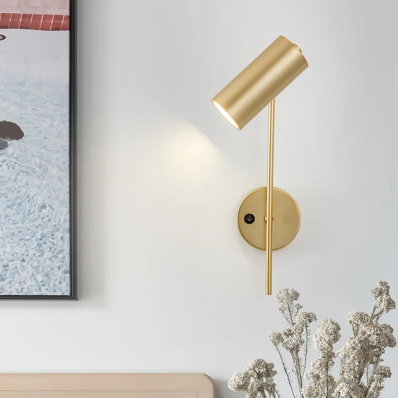 Modern Iron Wall Sconce | Alder Wall Light Fixture for Bedroom