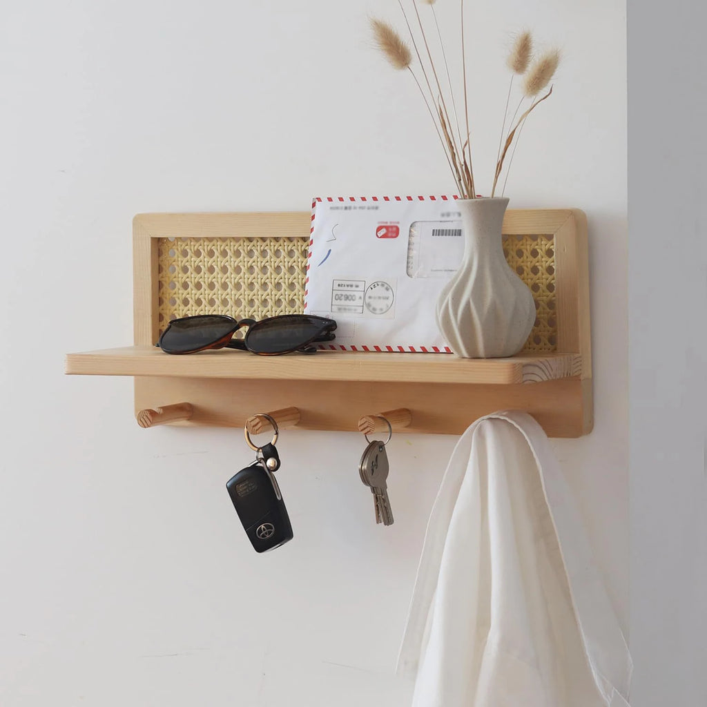 Modern Rattan Wall Key Rack | Holly