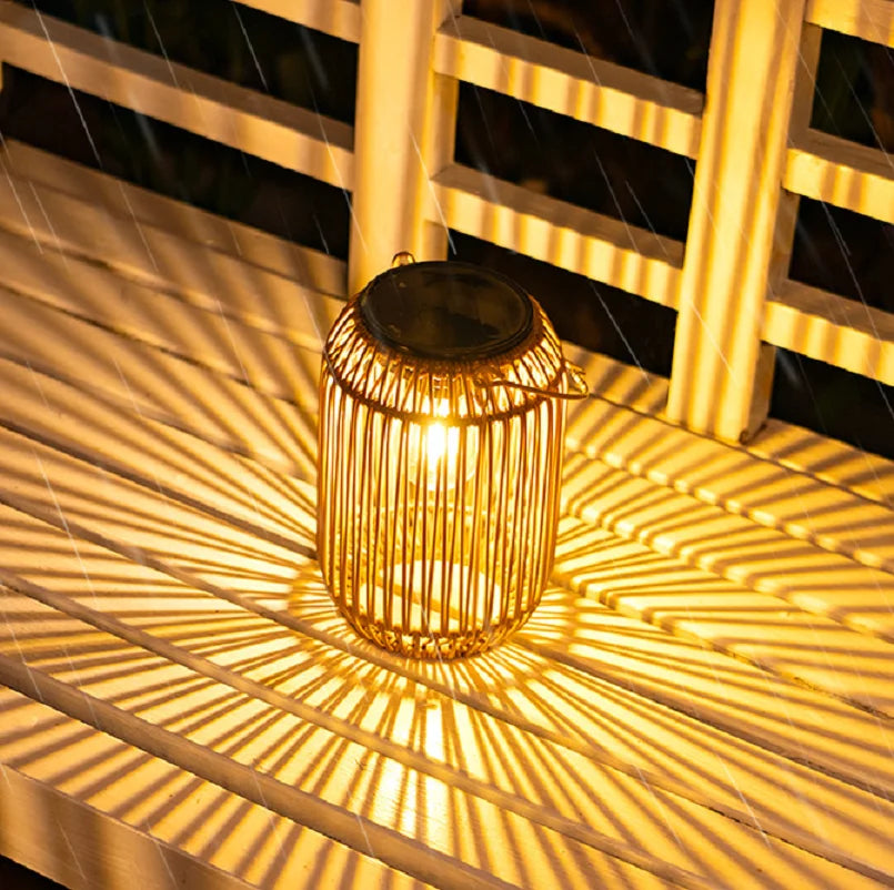 Modern Rattan Lantern | Bield Garden Light for Patio