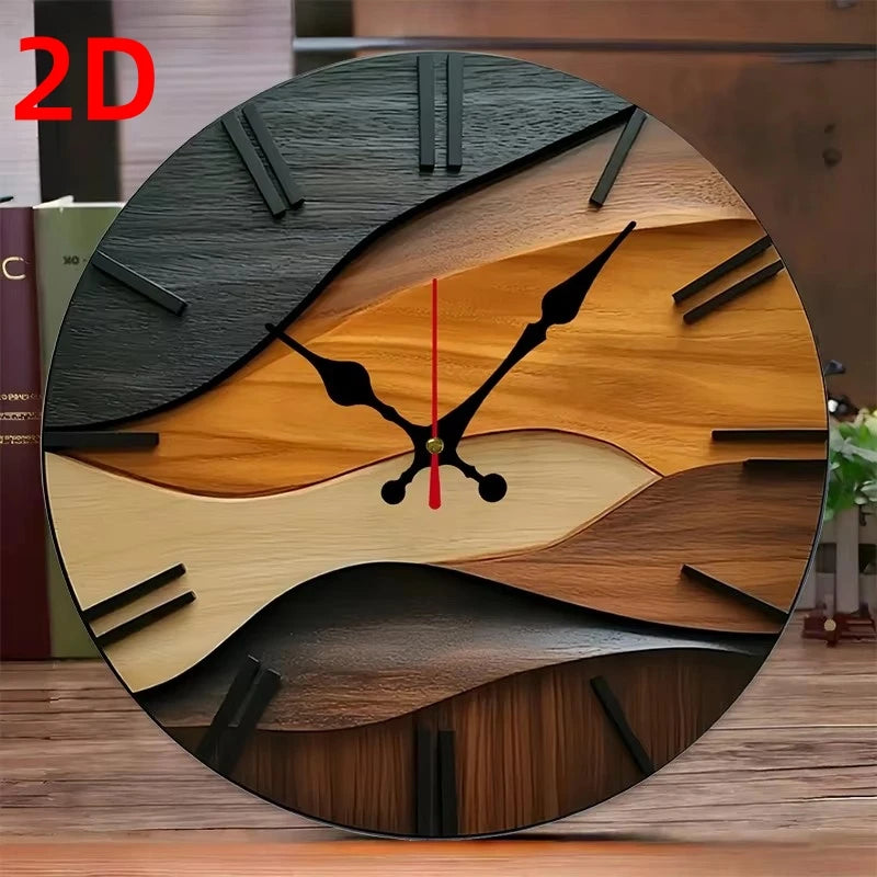 Modern Wall Clock | Birch Silent Clock for Living Room