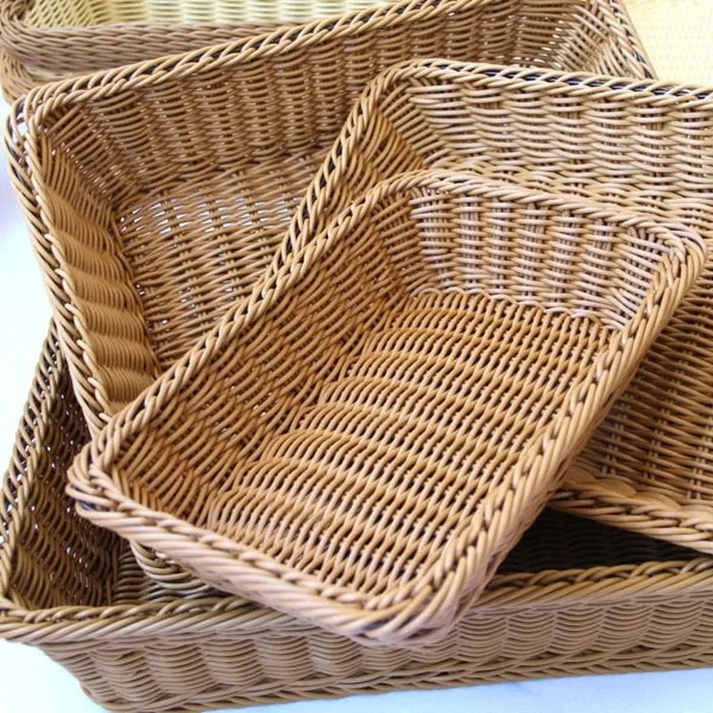 Modern Rattan Basket | Hale Woven Storage for Kitchen