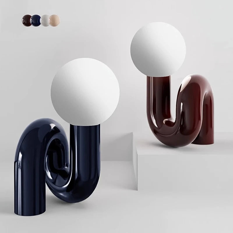 Minimalist Glass Desk Lamp | Squall Reading Light for Bedroom