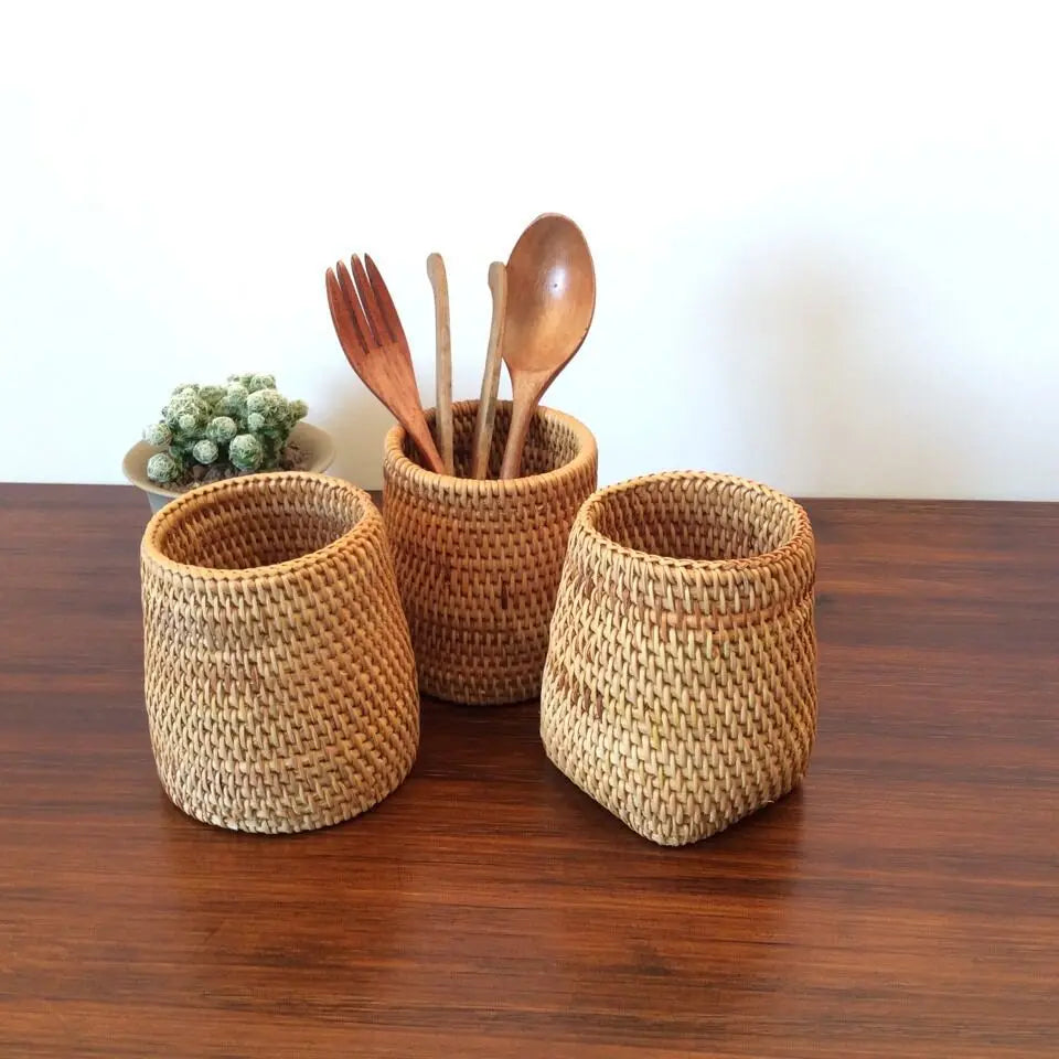 Modern Rattan Basket | Howe Woven Storage