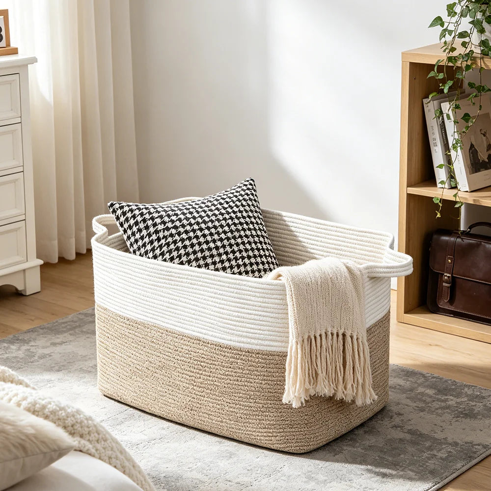 Modern Storage Basket | Foam Woven Organizer