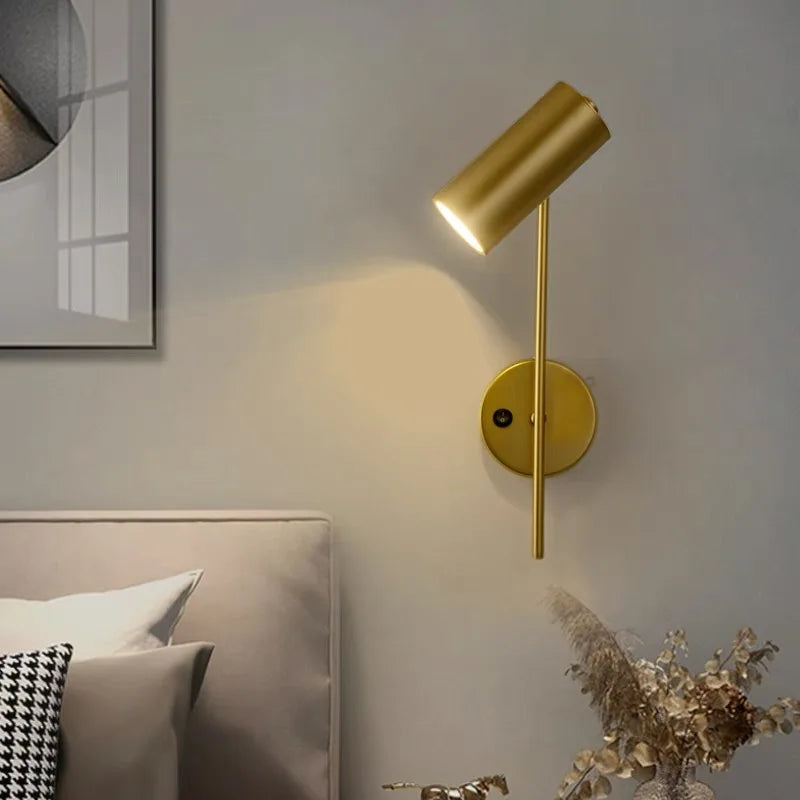 Modern Iron Wall Sconce | Alder Wall Light Fixture for Bedroom