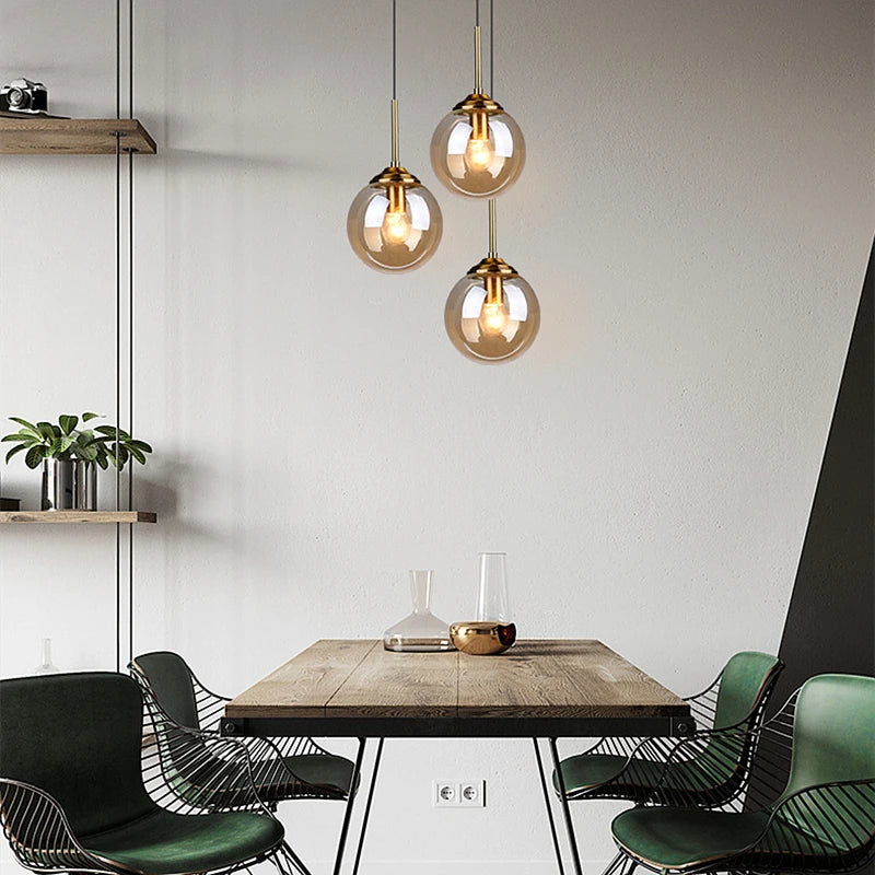 Minimalist Glass Chandelier | Pipit Hanging Ceiling Light