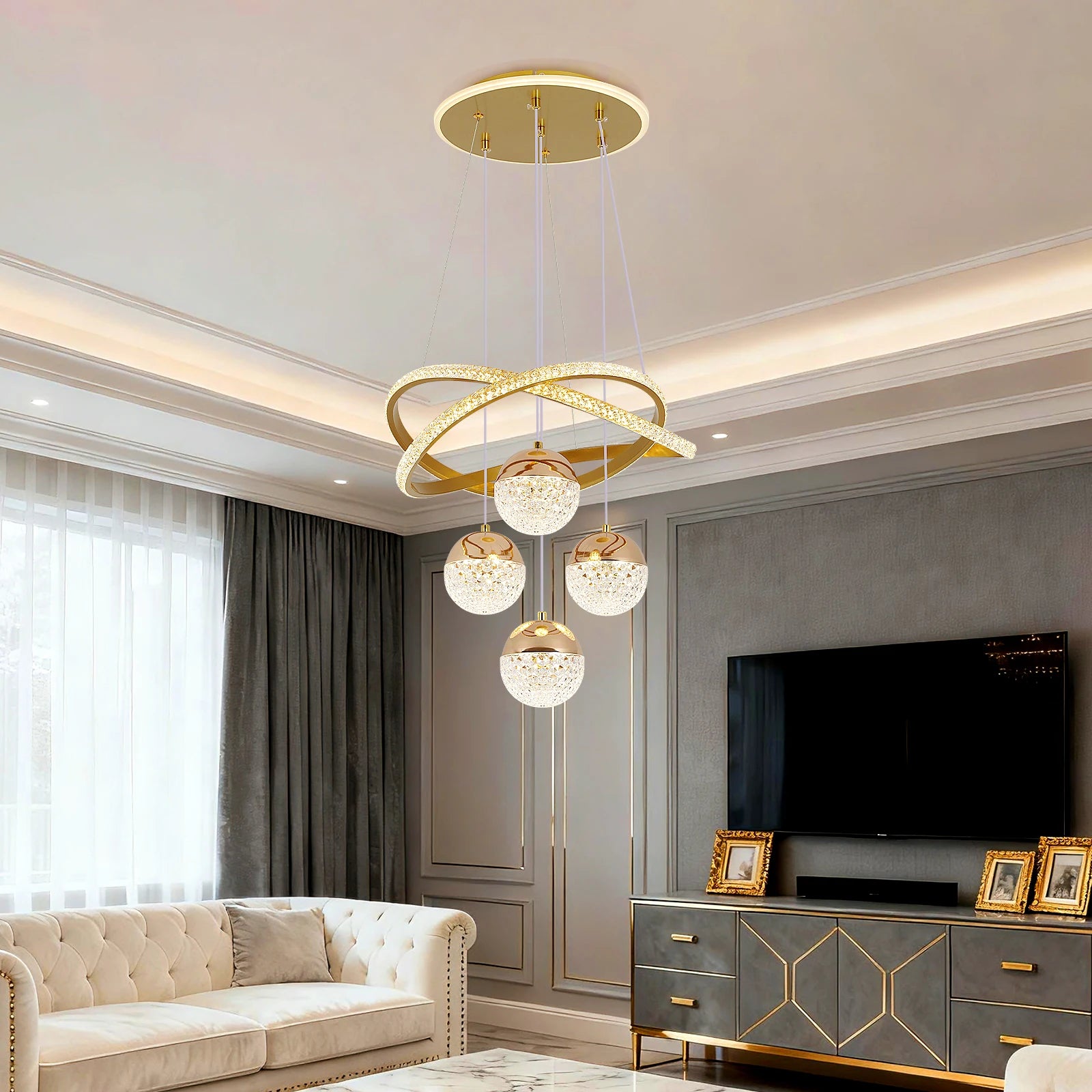Modern Chandelier | Nab Hanging Ceiling Light for Living Room