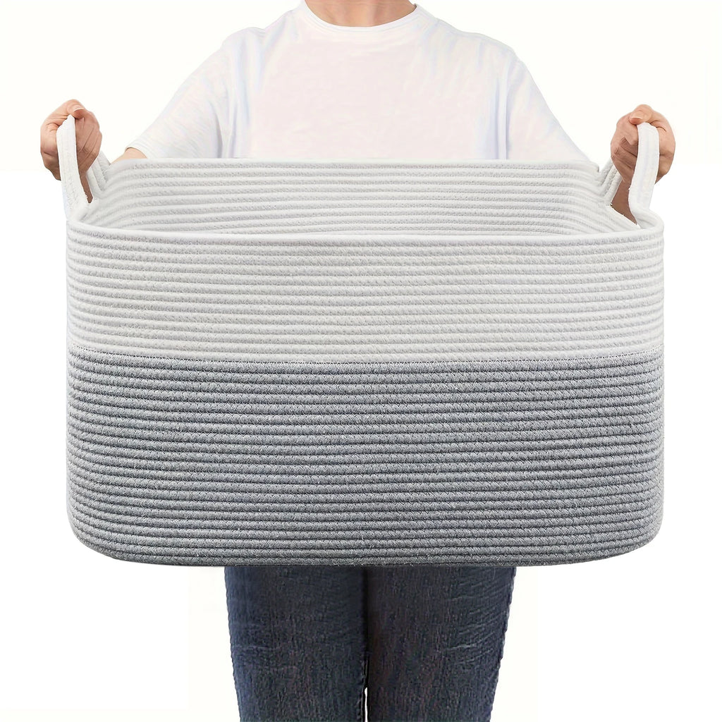 Modern Cotton Storage Basket | Lewis Woven Organizer