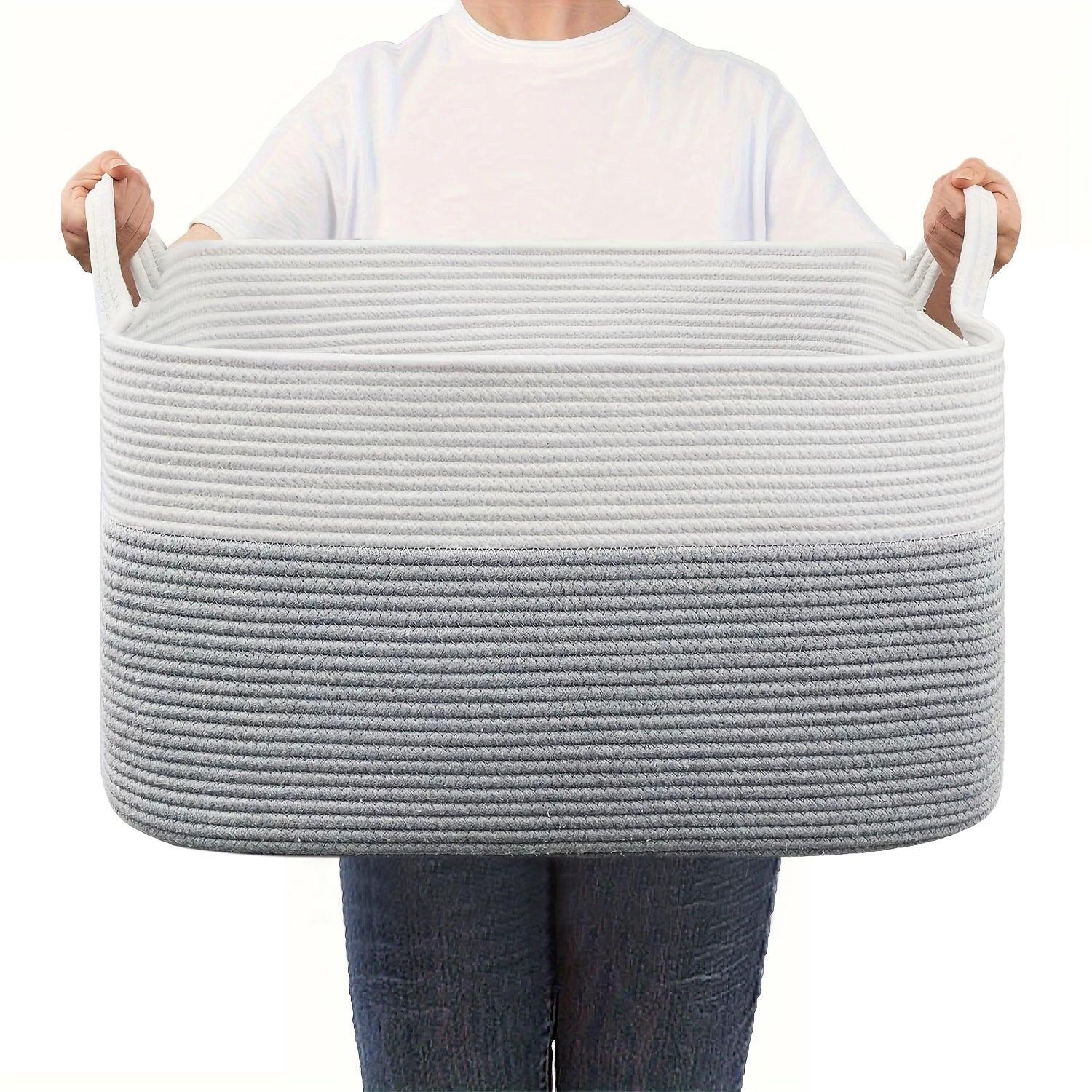 Modern Cotton Storage Basket | Lewis Woven Organizer