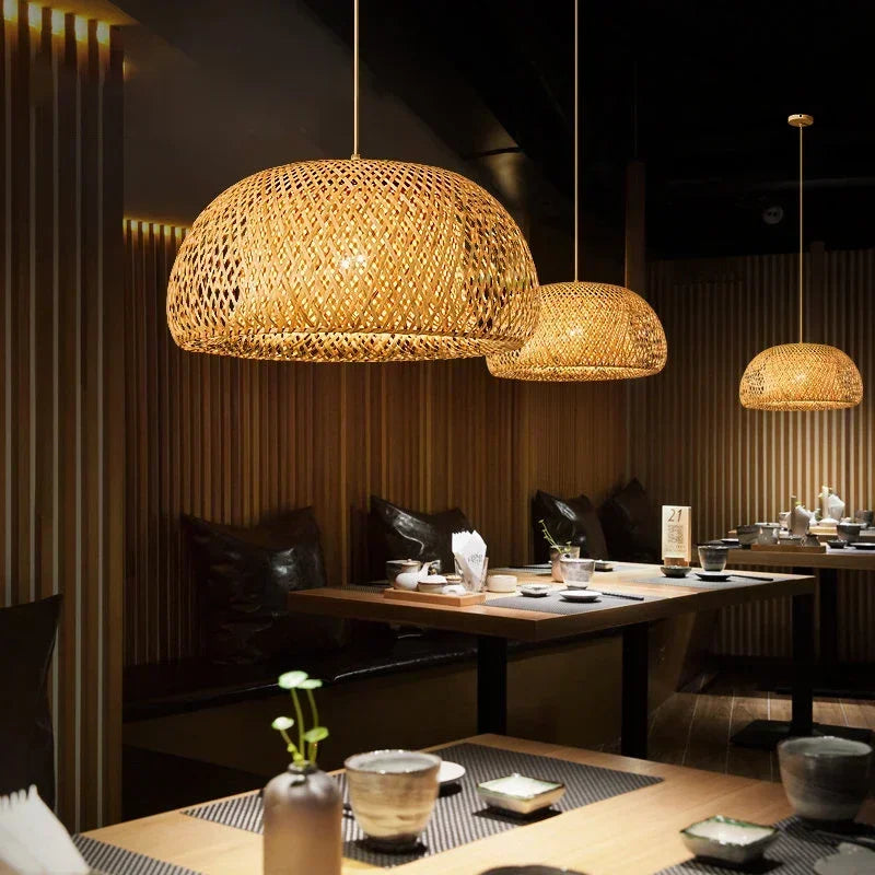 Modern Rattan Chandelier | Drift Hanging Ceiling Light