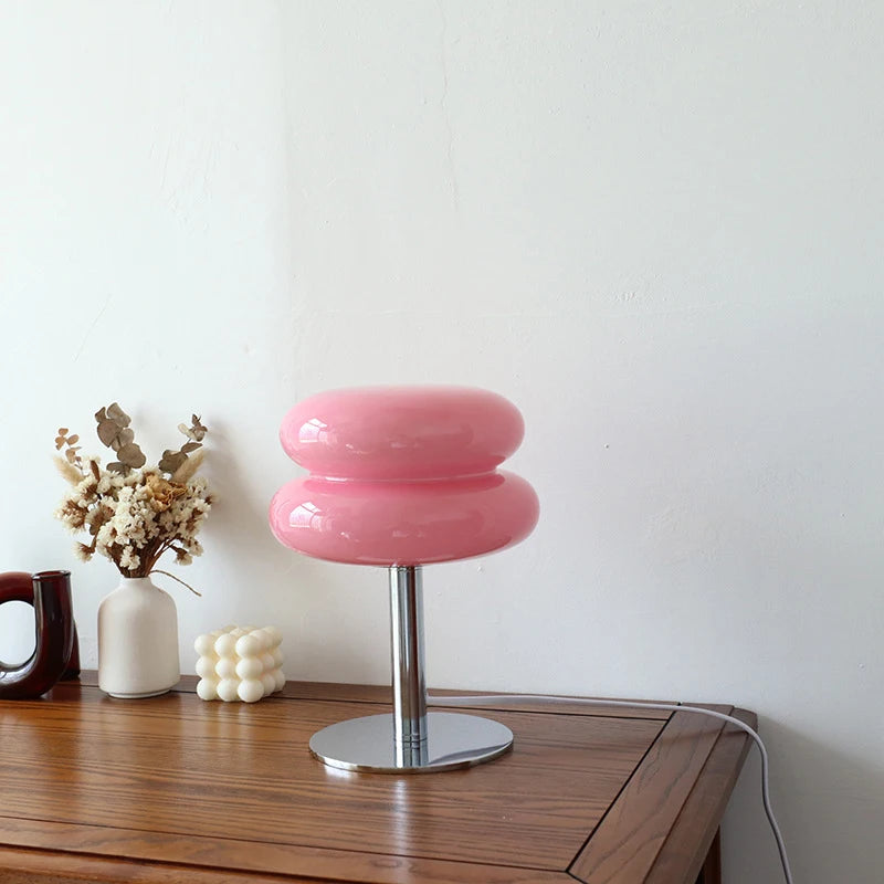 Modern Glass Table Lamp | Marl Bedside Light for Living Room