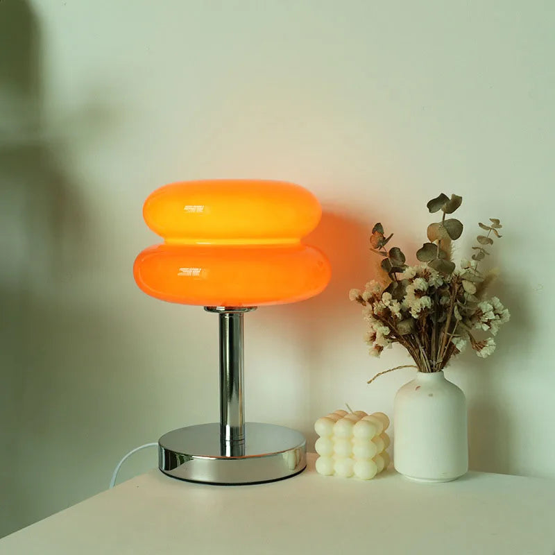 Modern Glass Table Lamp | Marl Bedside Light for Living Room