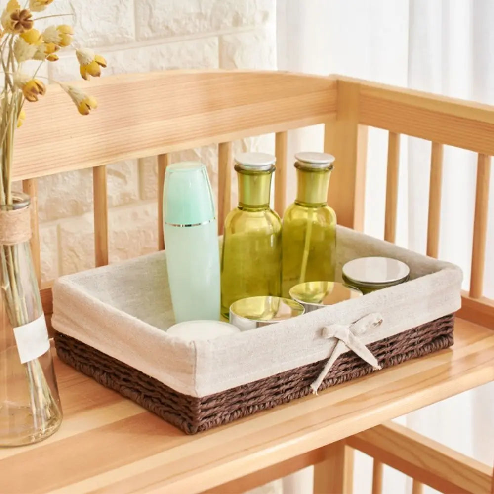 Modern Rattan Storage Basket | Vetch Woven Organizer