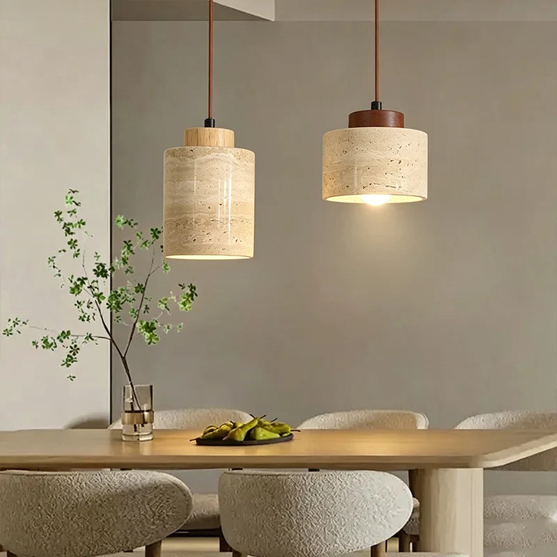 Modern Stone Chandelier | Jura Hanging Ceiling Light for Bedroom
