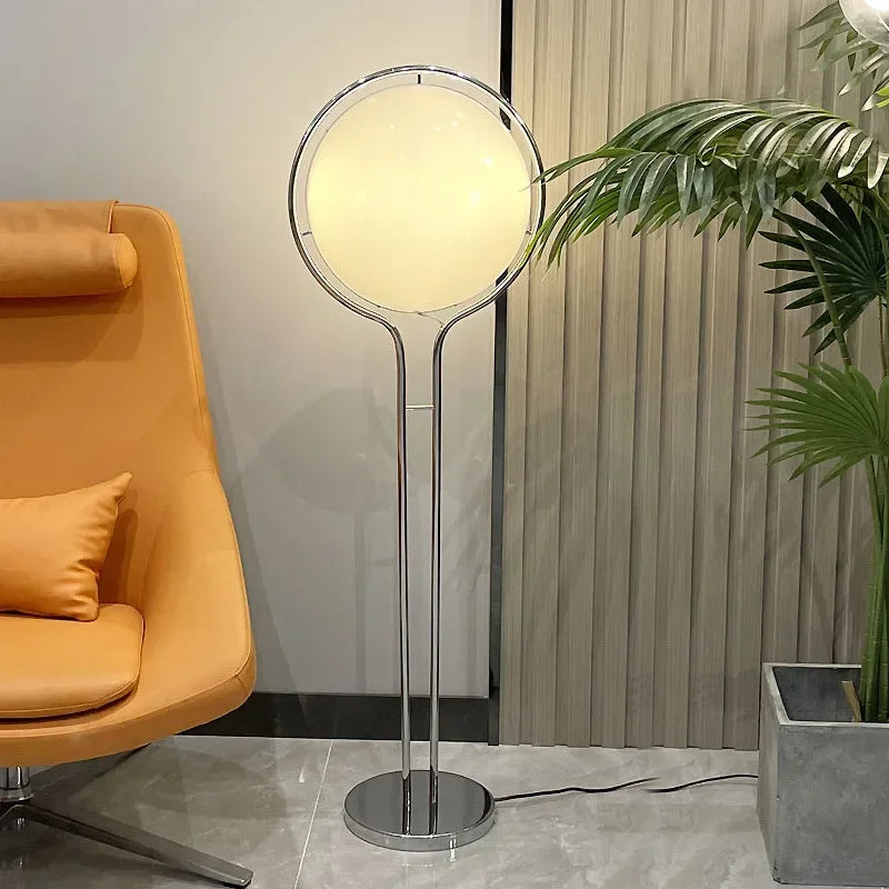 Modern Chrome Floor Lamp | Glint Standing Light for Living Room