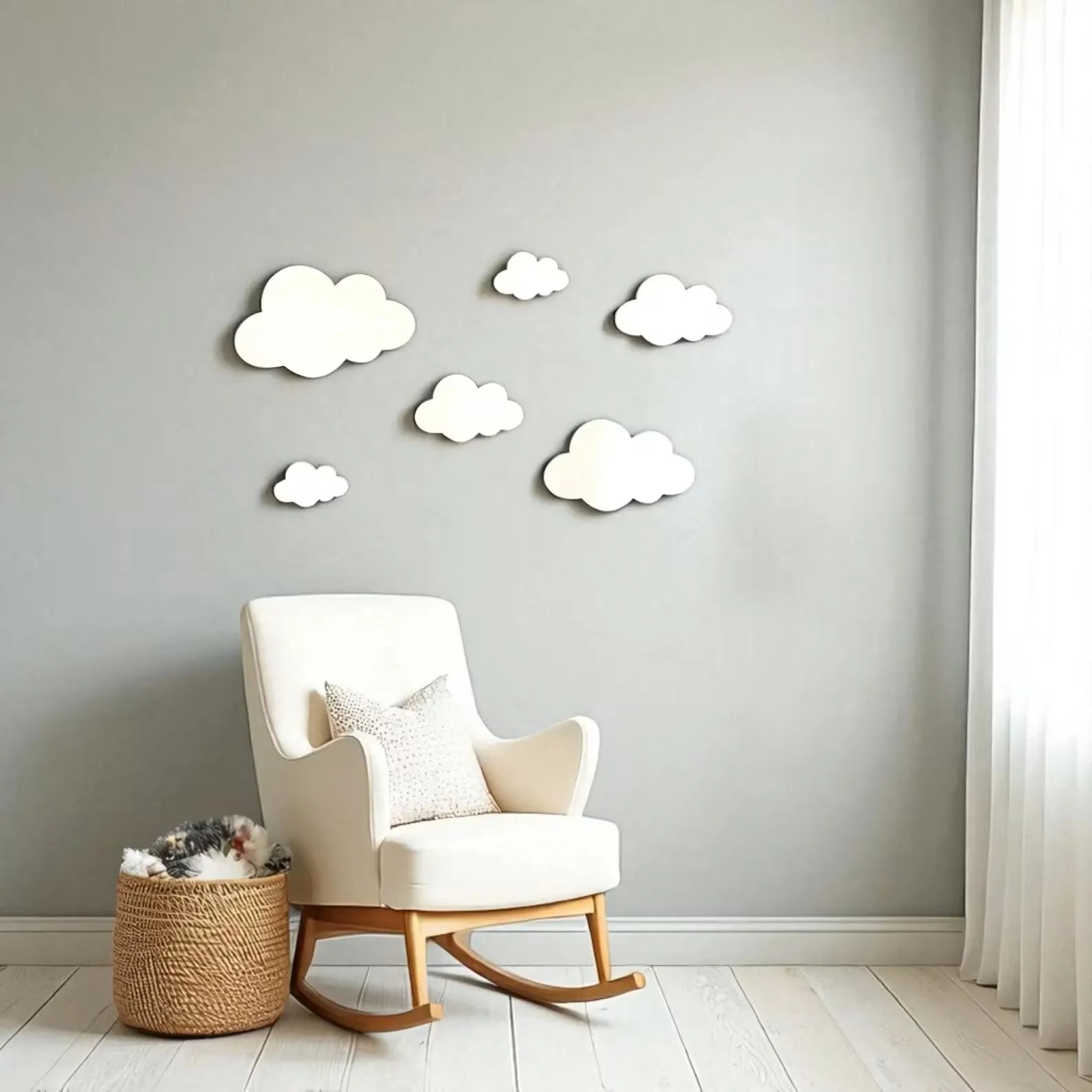 Modern Wood Wall Sign Set | Col Set of 6 for Living Room