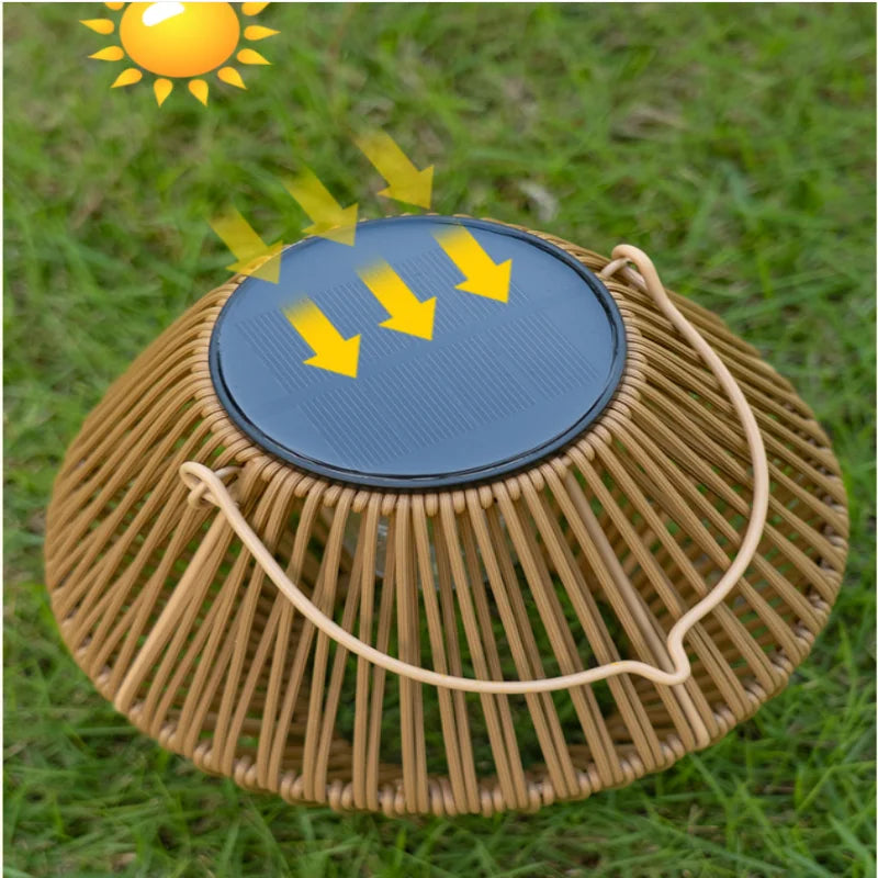 Modern Rattan Lantern | Bield Garden Light for Patio