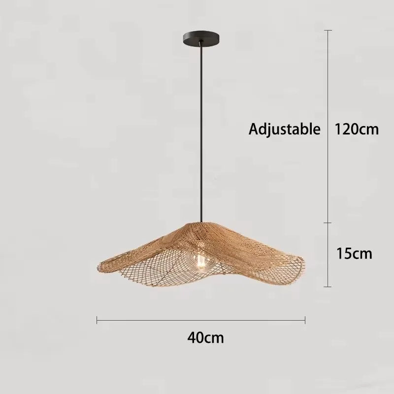 Modern Rattan Chandelier | Westray Hanging Ceiling Light for Kitchen
