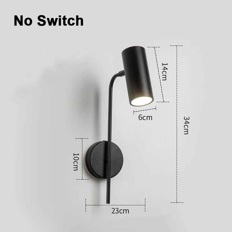 Modern Iron Wall Sconce | Alder Wall Light Fixture for Bedroom