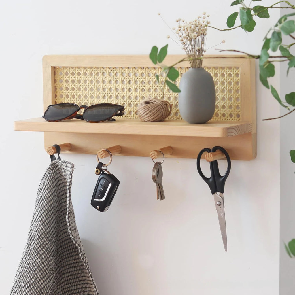 Modern Rattan Wall Key Rack | Holly