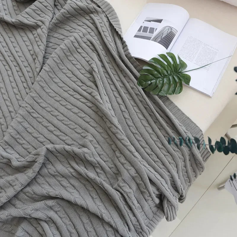 Modern Cotton Blanket | Arden Cozy Throw