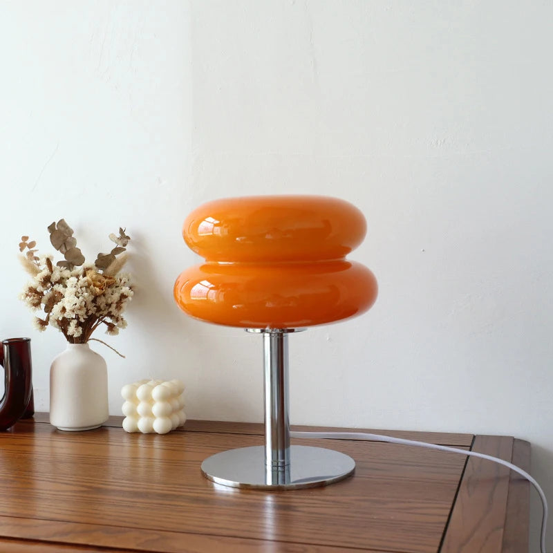 Modern Glass Table Lamp | Marl Bedside Light for Living Room