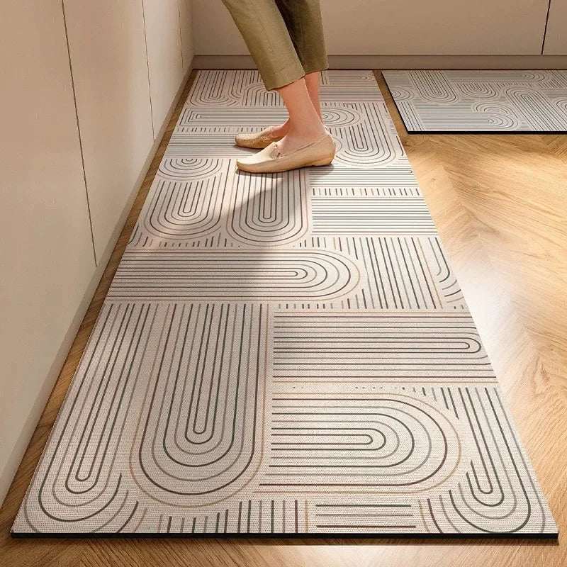 Modern Floor Mat | Ripple Non-Slip Mat for Kitchen