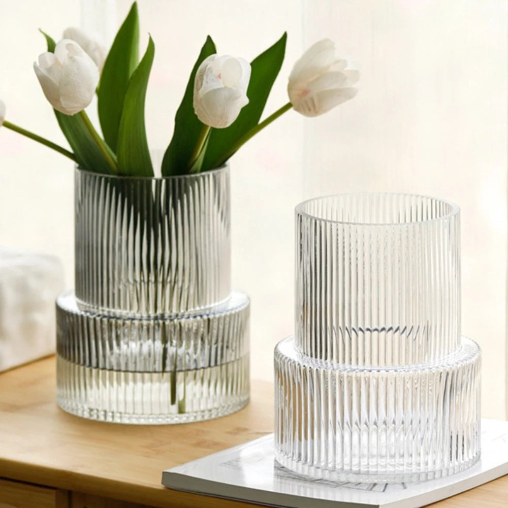 Modern Glass Vase | Stac Flower Vase
