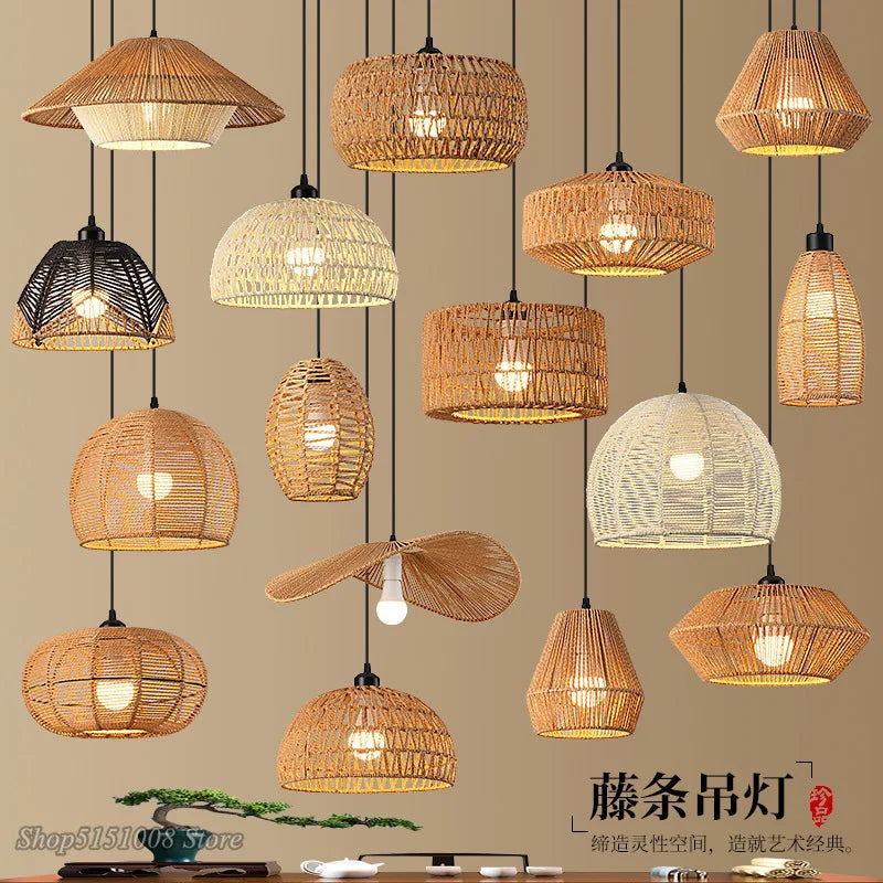 Modern Rattan Pendant Light | Vela Hanging Lamp