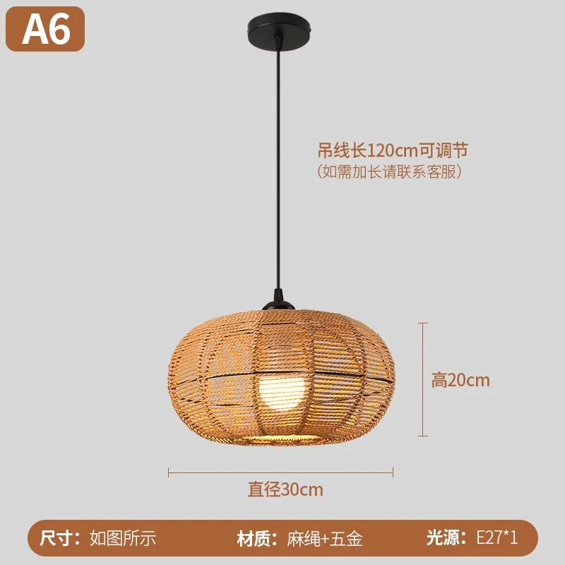 Modern Rattan Pendant Light | Vela Hanging Lamp