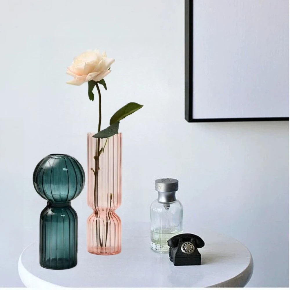 Modern Glass Vase | Scar Flower Vase for Office