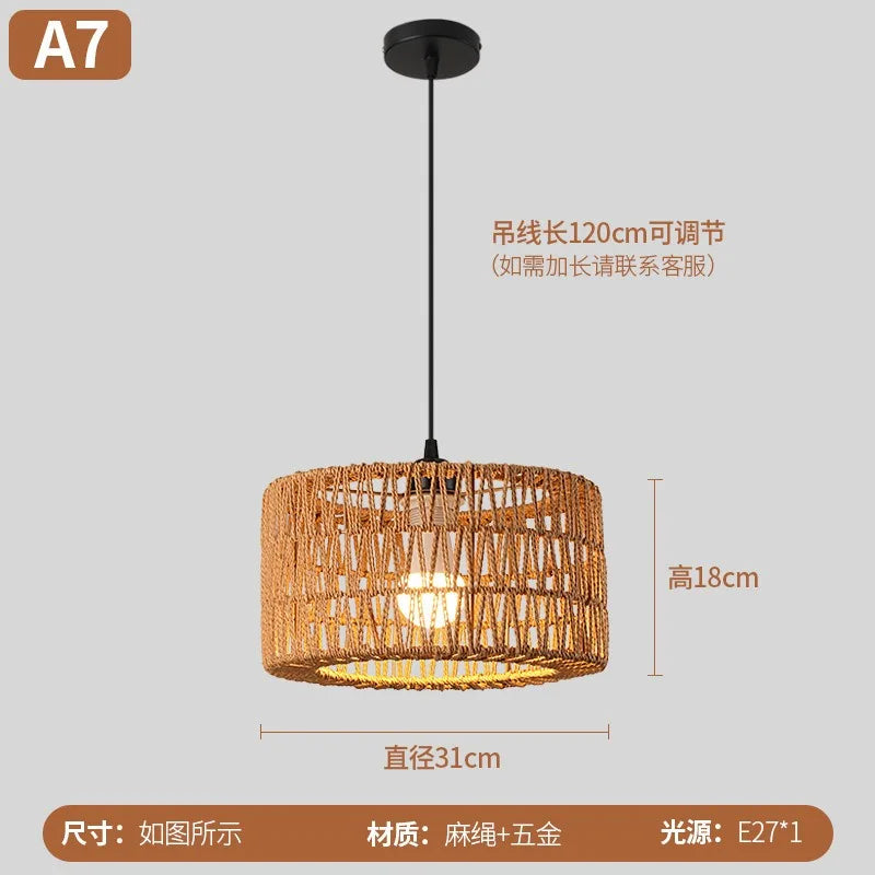 Modern Rattan Pendant Light | Vela Hanging Lamp