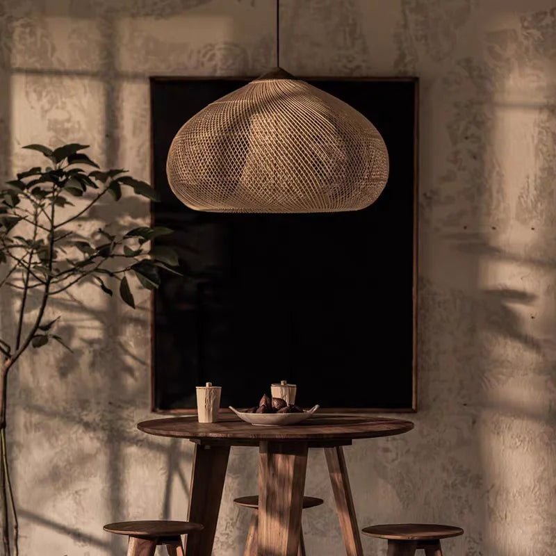 Modern Rattan Pendant Light | Isla Hanging Lamp for Kitchen