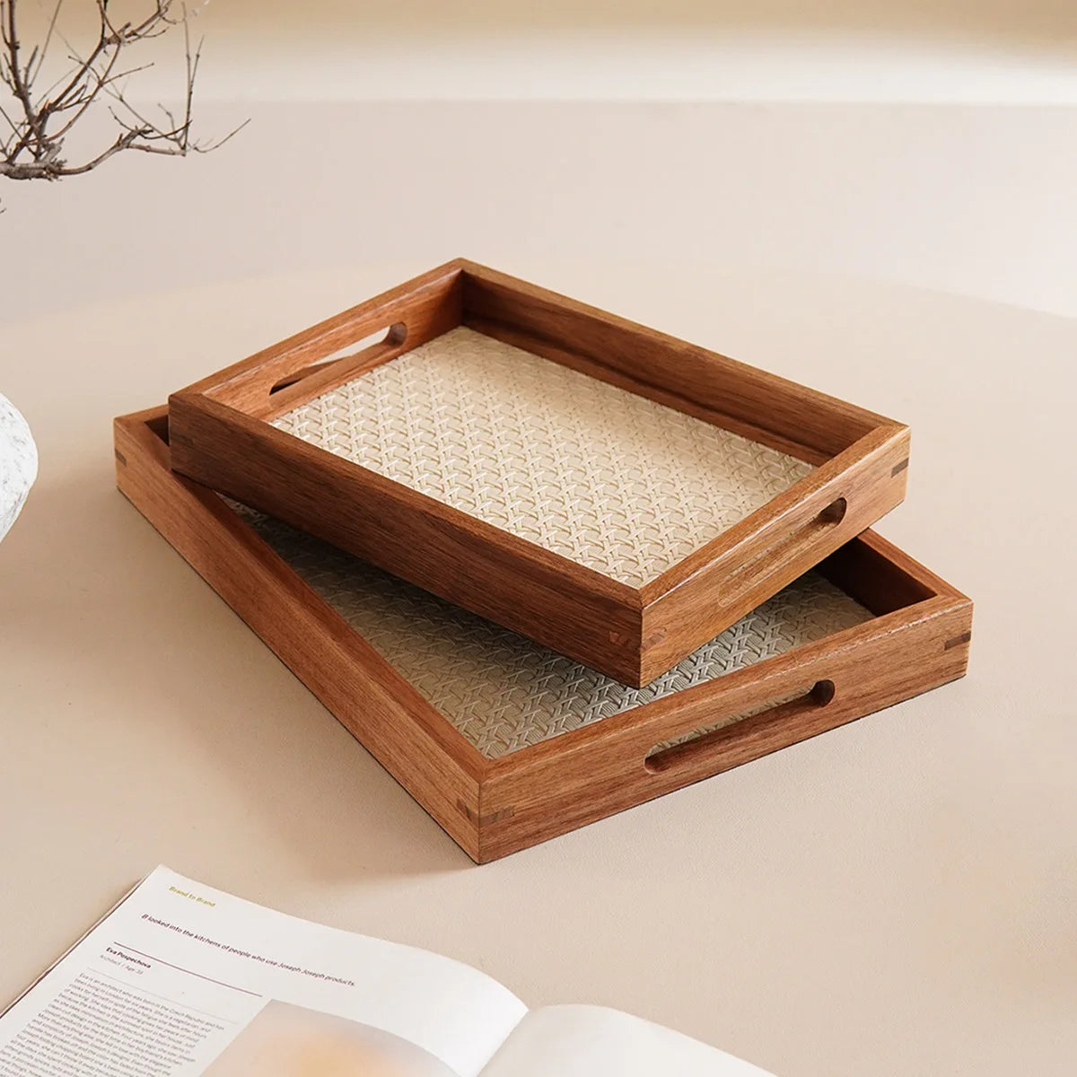 Modern Bamboo Tray | Ash for Living Room
